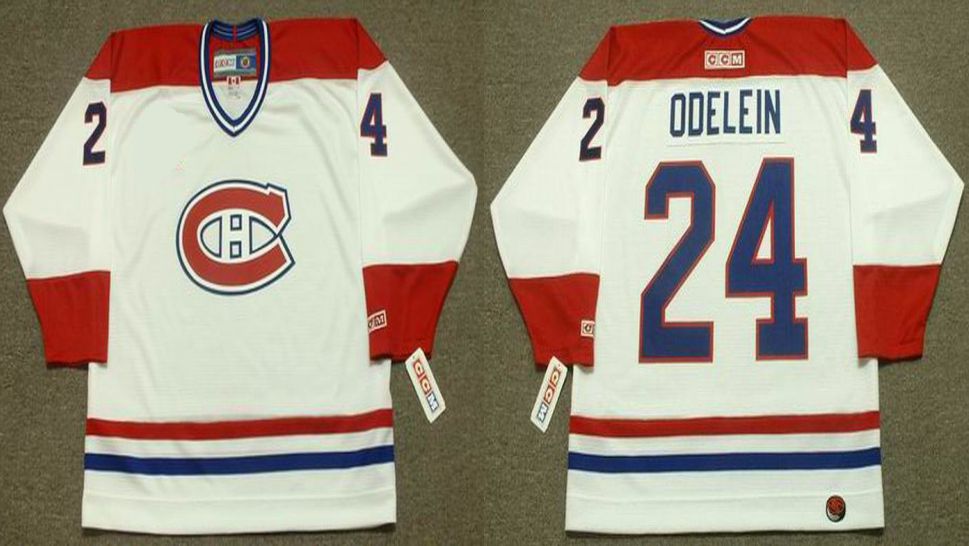 2019 Men Montreal Canadiens #24 Odelein White CCM NHL jerseys->montreal canadiens->NHL Jersey